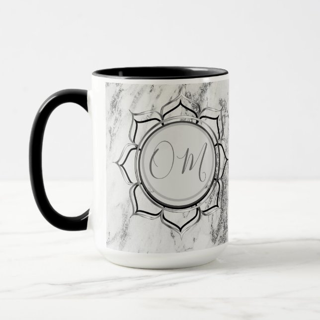 Caneca Elegante Silver Marble Lotus OM (Esquerda)
