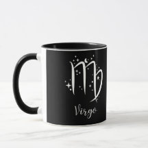Elegante Sinal Zodíaco Negro Mug