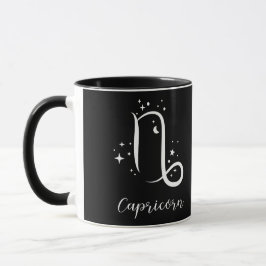 Caneca Elegante Sinal Zodíaco Negro Mug