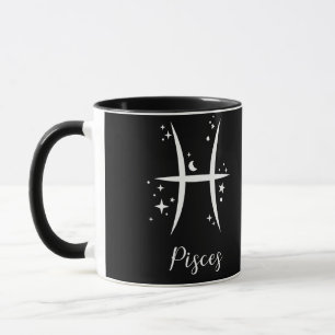 Caneca Elegante Sinal Zodíaco Negro Mug