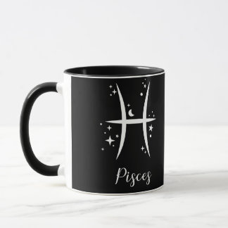Caneca Elegante Sinal Zodíaco Negro Mug