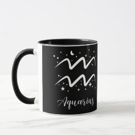 Caneca Elegante Sinal Zodíaco Negro Mug