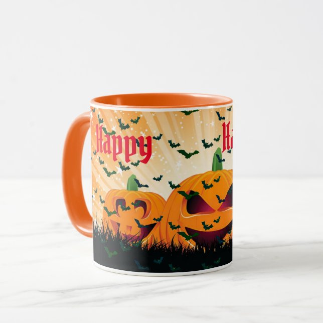 Caneca Elegante Spooky Halloween (Frente Esquerda)