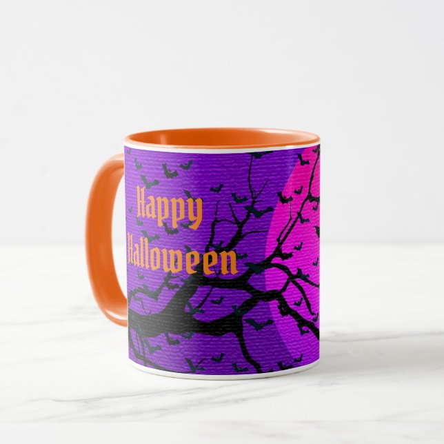 Caneca Elegante Spooky Halloween (Frente Esquerda)