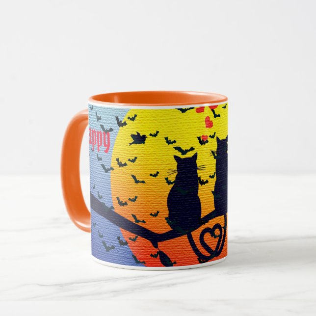 Caneca Elegante Spooky Halloween (Frente Esquerda)