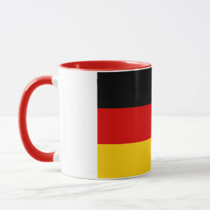 Caneca Elegante Vintage, Alemão, Bandeira Coberta Cerâmic