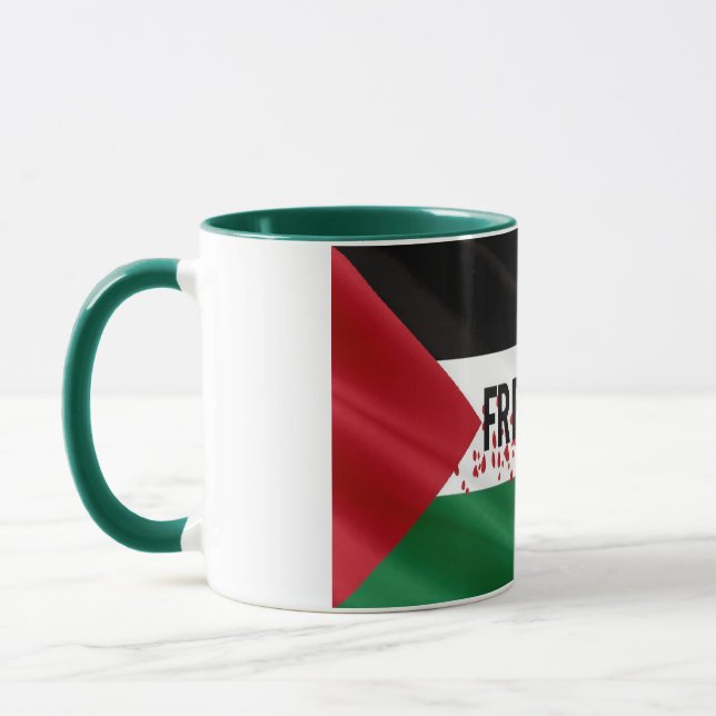 Caneca Elegante Vintage - Apoio à Bandeira Palestina (Esquerda)