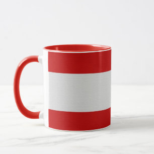 Caneca Elegante Vintage, Bandeira Austríaca Coberta Cerâm