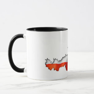 Caneca Elegante Vintage, Bandeira Austríaca Coberta Cerâm