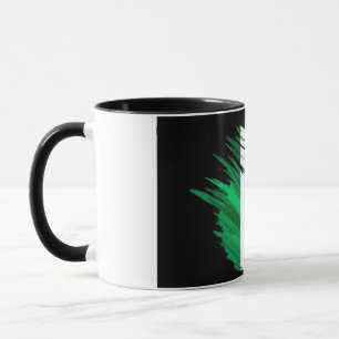 Caneca Elegante Vintage, Bandeira Italiana Coberta Cerâmi