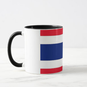 Caneca Elegante Vintage Tailandês Bandeira Coberta Cerâmi
