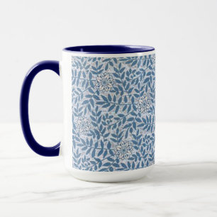 CANECA ELEGANTES FLORES AZUIS