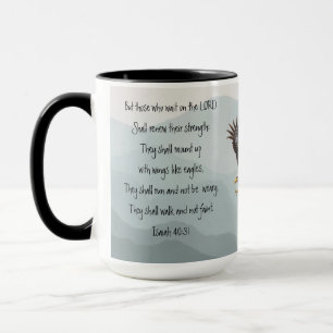 Caneca Eles Que Esperam no Senhor Águia Isaías