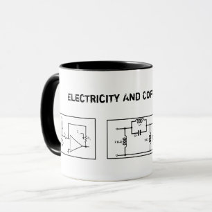 Caneca Eletricidade e café Misturam Circuito Mug