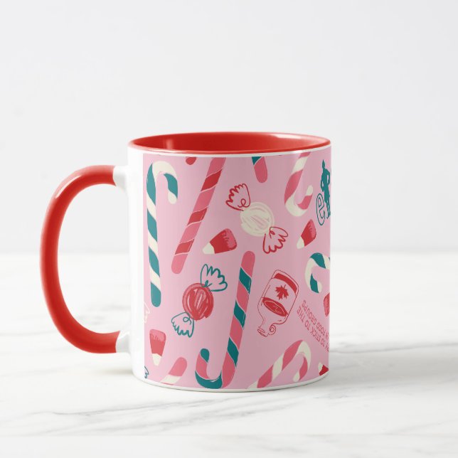 Caneca Elf Holiday Candy Pattern (Esquerda)