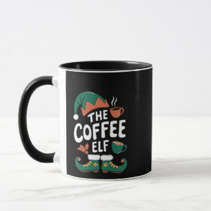 Caneca Elfo do Café Natal Divertido Cafeína Amantes do Na