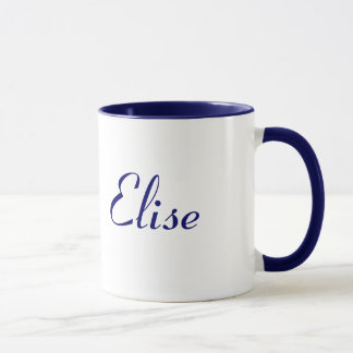 Caneca Elise Name Mug Bonito Blue and White