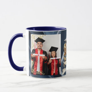 Caneca Elite BLEU-Marble & Gold Personalized Graduation