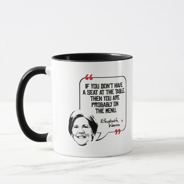 Caneca Elizabeth Warren Cotação - Assento na mesa - (Esquerda)