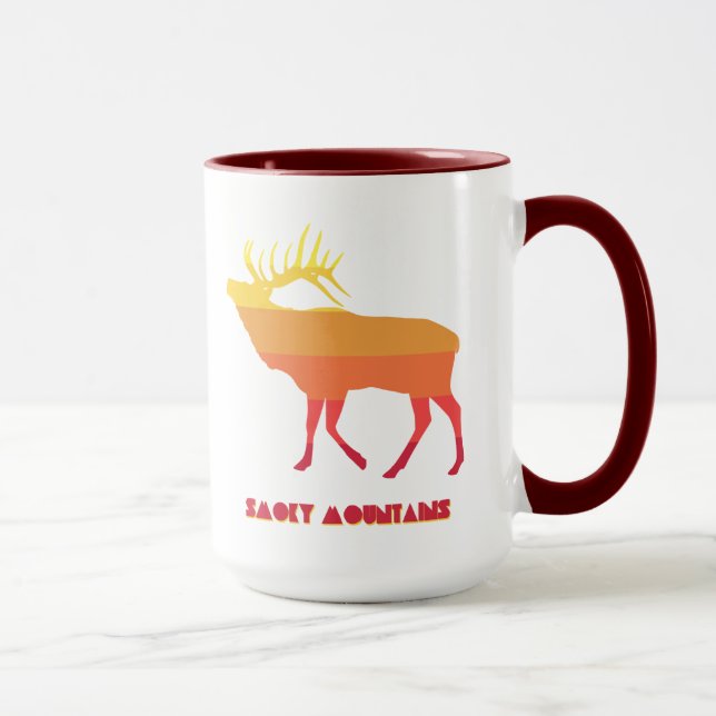 Caneca Elk de Montanhas do enfumaçado (Direita)