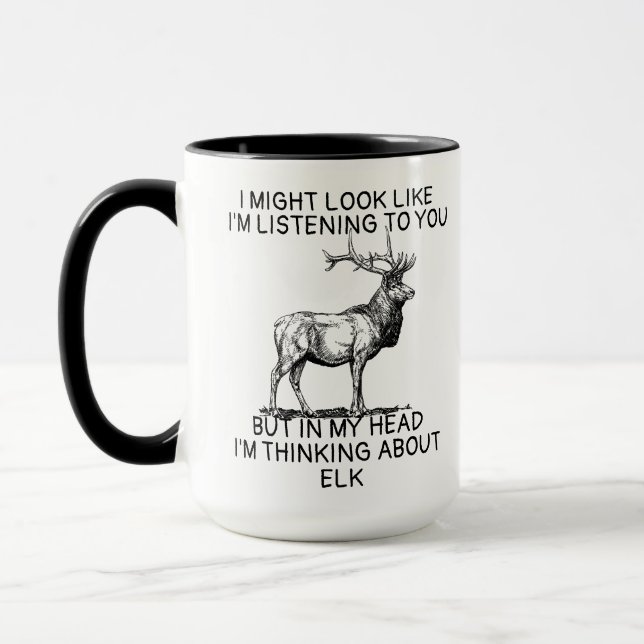 Caneca Elk Mug, Elk Gifts, Elk Lover Coffee Cu (Esquerda)