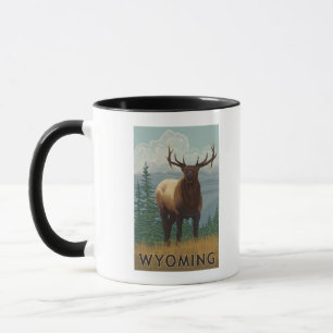 Caneca Elk SceneWyoming