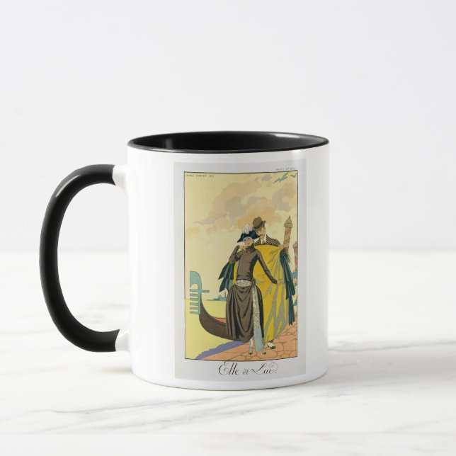 Caneca Elle e Lui, 1921 (impressão do pochoir) (Esquerda)