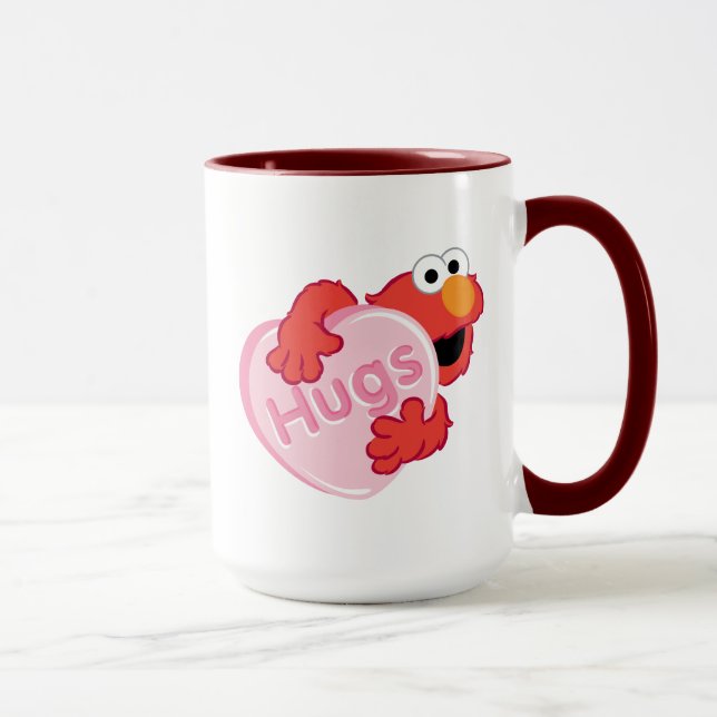 Caneca Elmo "Abraços" Coração de Chocolate de Dia dos Nam (Direita)