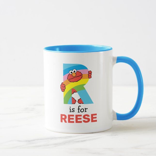 Caneca Elmo Alfabeto | Arco-íris R (Direita)