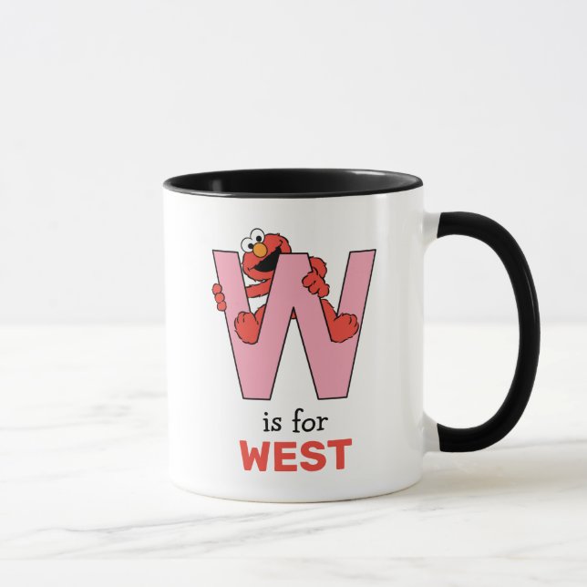 Caneca Elmo Alfabeto | W Rosa (Direita)
