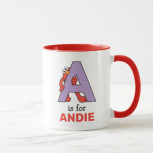 Caneca Elmo Alphabet   A Roxo
