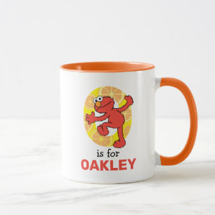 Caneca Elmo Alphabet O Laranja
