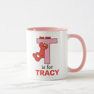 Caneca Elmo Alphabet T Rosa
