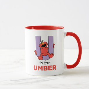 Caneca Elmo Alphabet   U Roxo