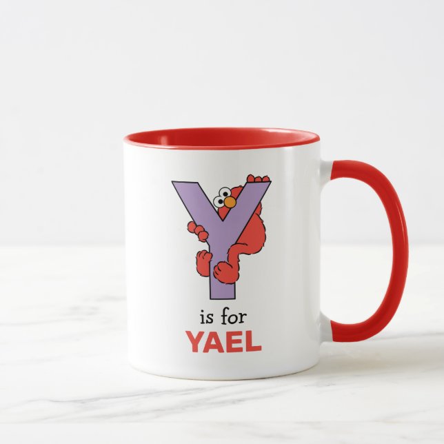 Caneca Elmo Alphabet | Y Roxo (Direita)