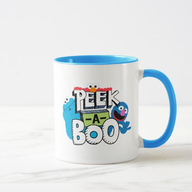 Caneca Elmo, Cookie e Grover| Peek-a-Boo (Direita)