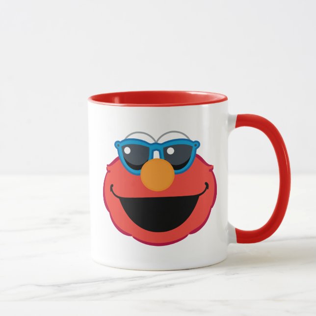 Caneca Elmo Sorrindo Rosto com Óculos Solares (Direita)