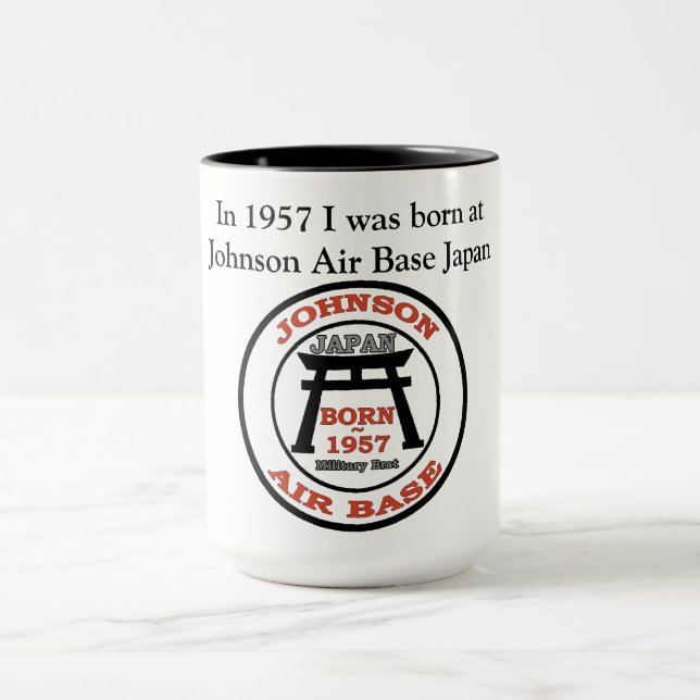 Caneca Em 1957 eu era nascido na base aérea Japão de (Centro)