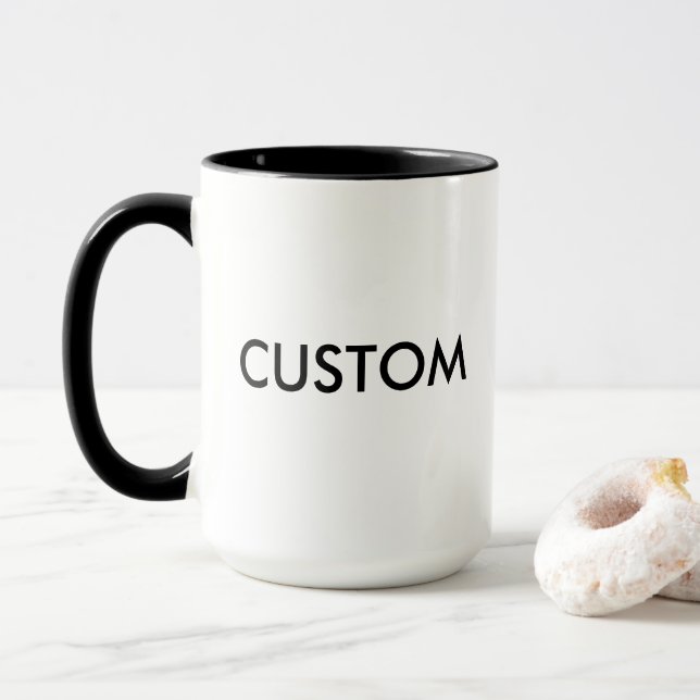 Caneca em Branco para Personalização em Grande Qua (Com Donut)