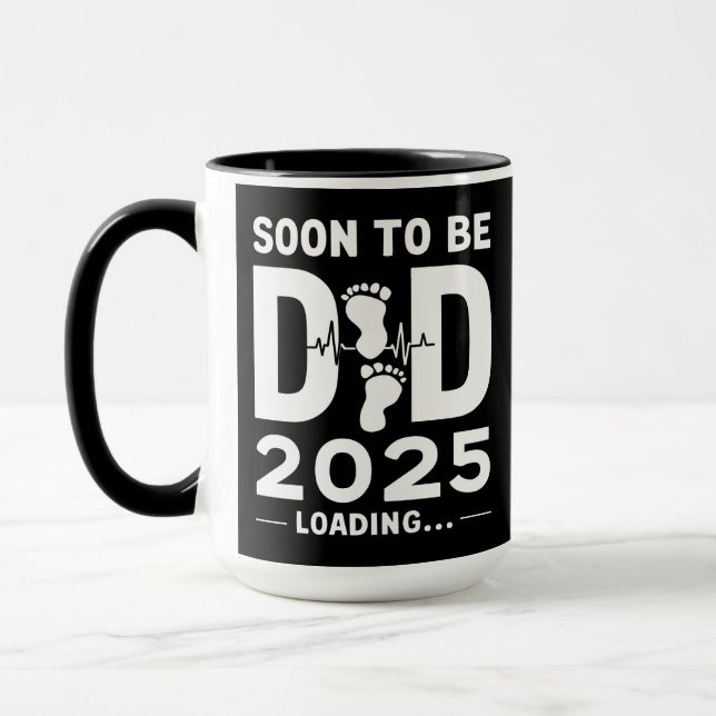 Caneca Em Breve, Ser Pai Novo papai Do Pês De 2025 (Esquerda)
