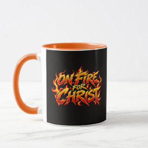 Caneca Em chamas por Cristo