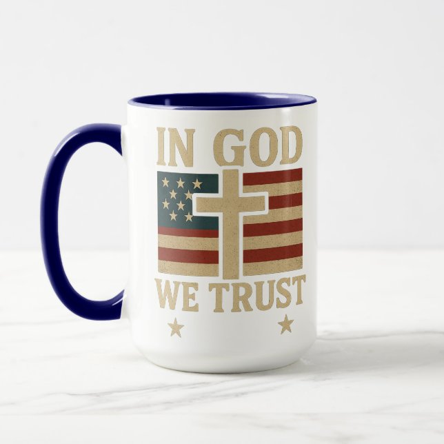 Caneca Em Deus, confiamos (Esquerda)