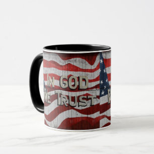 Caneca Em Deus, Confiamos na bandeira Conselho Americana