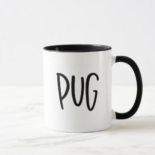Caneca em estilo minimalista para amantes de Pug