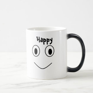 Caneca em mudança da temperatura feliz