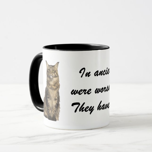 Caneca Em tempos antigos... (Frente Esquerda)