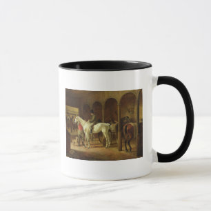 Caneca Em um estábulo