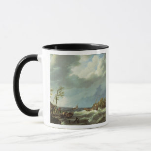 Caneca Embarcação de pesca holandesa travada em uma cos