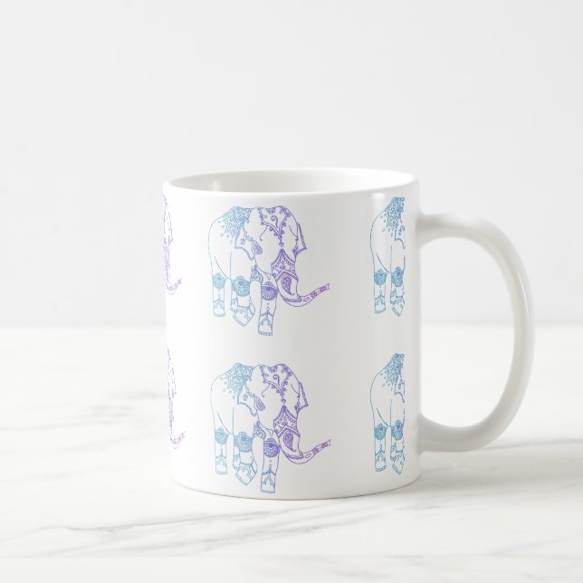 Caneca Embellished Dois-Tom do elefante (Direita)