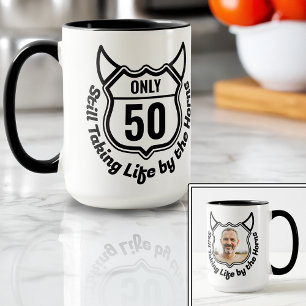 Caneca Emblem+Foto do aniversário do marco personalizado